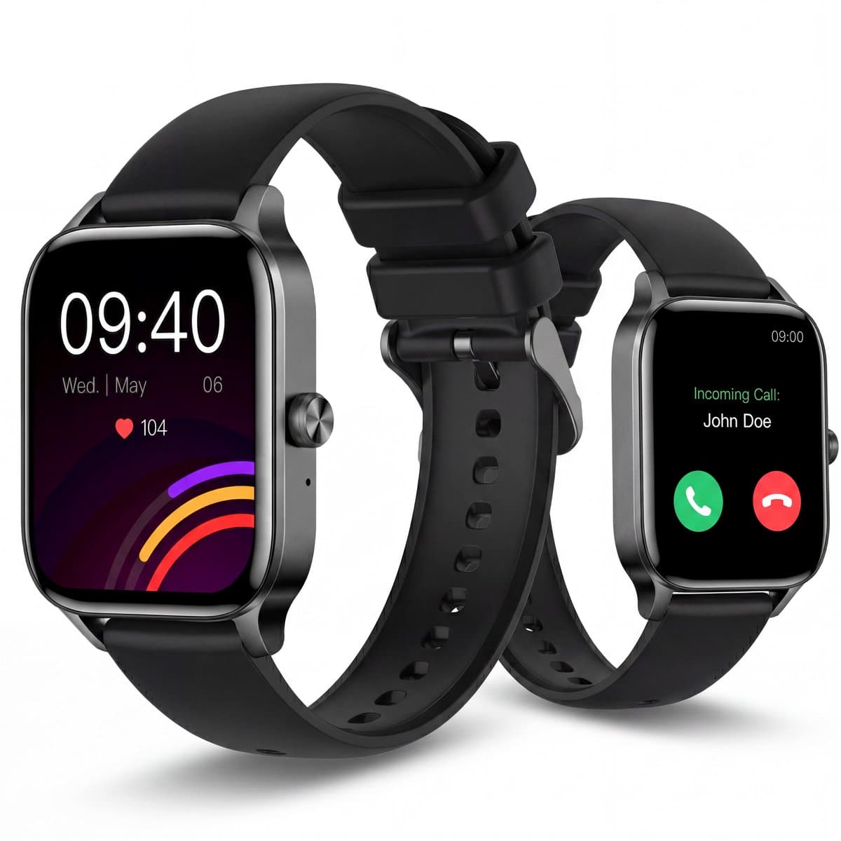 KIMO DIRECT Aurel Smartwatch - Stappenteller - Hartslagmeter - Bloeddrukmeter - Smartwatch Dames & Heren - Android & iOS - Zwart — afbeelding 1