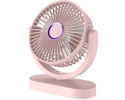 Ventilatoren-USB Tafelventilator - 5.5 Inch Bureauventilator - Stil en Krachtig - 3 Snelheden - Verstelbaar - Mini Ventilator voor Thuis, Kantoor en Laptop