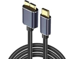 Externe Harde Schijf - Mobiele Opslag - Snelle Data Overdracht - Universele Type-C - 100 cm - Zilver