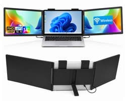 Wireless Portable Monitor Double - 14 inch - Draagbare Monitor FHD 1080P - Scherm voor Laptop - Windows/Mac/Phone/Games - Scherm uitrbeider Laptop