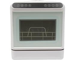 Compacte Vaatwasser - Aanrecht Model - Snel Schoon Maken - Hete Lucht Drogen - 6 Liter Tank - Wit