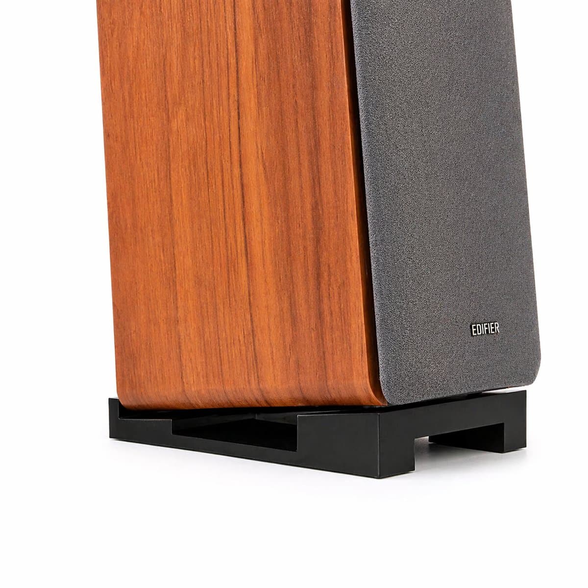 Alvora speaker standaard geschikt voor Edifier R1280DB - Bureau standaard voor boekenplank speaker - 13° kanteling - Zwart — afbeelding 1