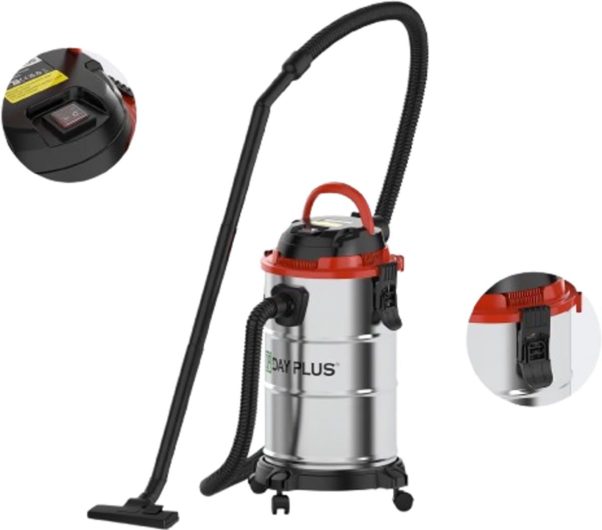 Cellista Nat- en Droogstofzuiger 1200W - Industriële Stofzuiger - Bouwstofzuiger - Waterzuiger met Blaasfunctie - 18L RVS Reservoir - 19 kPa Zuigkracht — afbeelding 1