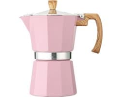 Mokapot espressomaker: Een gemakkelijk schoon te maken koffiezetapparaat voor op het fornuis, gemaakt van aluminium, een Cubaans koffiezetapparaat dat een rijke smaak levert.