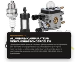 Dailygoods- Carburateur Aftermarket Vervangingsonderdelen - Aluminium - Geschikt voor BG45/BG46/BG55/BG65/BG85/SH55/SH85 - Duurzaam - Eenvoudig te installeren - Betrouwbare prestaties - Grasmaaier Carburateur