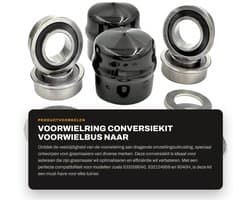 Dailygoods- Voorwielring - Dragende Omzettingsuitrusting - Conversiekit - Compatibel met Craftsman/Poulan/Husqvarna/Jonsered - Metaal/Rubber - Inhoud: 1 set - Wielbus