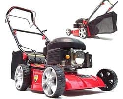 Benzine grasmaaier - Motor maaier - Gazon onderhoud - Zelfaandrijving met Big Wheeler - 41 cm snijbreedte - Rood