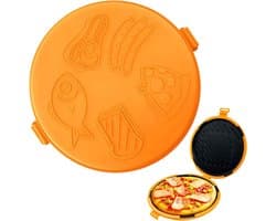 Magnetron Kookplaat - Sandwich Schotel - Snel Opwarmen - Geuren Voorkomen - 25 cm - Oranje