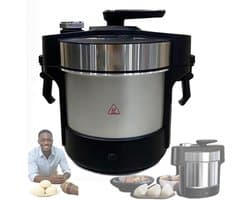 Swallow Maker Machine, slimme Fufu-kookprocessor, 1000 W krachtige mixer, 6 liter stalen kom voor bonsde Yam, automatische machine voor Ugali, Amala, Egusi, vleesmalen, multifunctioneel keukengereedsc