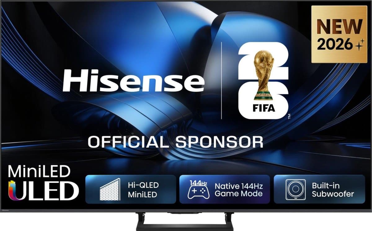 Hisense 55U7SE - Televisie - ULED - Smart TV - Wifi - HDR-ondersteuning - Zwart - Dolby Atmos - Mini LED — afbeelding 1