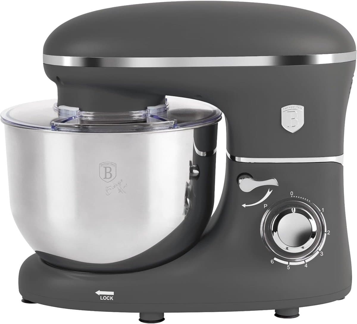 Keukenmachine - Multifunctioneel Apparaat - Voedselbereiding - Krachtige Motor - 6 Liter Kom - Antraciet — afbeelding 1