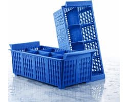 Bestekmanden Vaatwasser - Spoelkorven Horeca - Efficiënt Spoelen - Dubbelpak XXL - 8 Vakken Per Stuk - Blauw