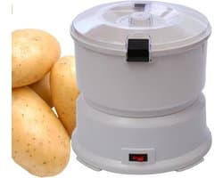 Elektrische Aardappelschiller - Keukenmachine Groente - Moeiteloos Schillen - Automatische Rotatie - 1 kg Capaciteit - Wit