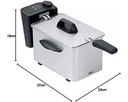 Friteuse Roestvrij Staal - Compact Frituurapparaat - Snelle Snacks Maken - Ruim 25 Liter - 2000 Watt Vermogen