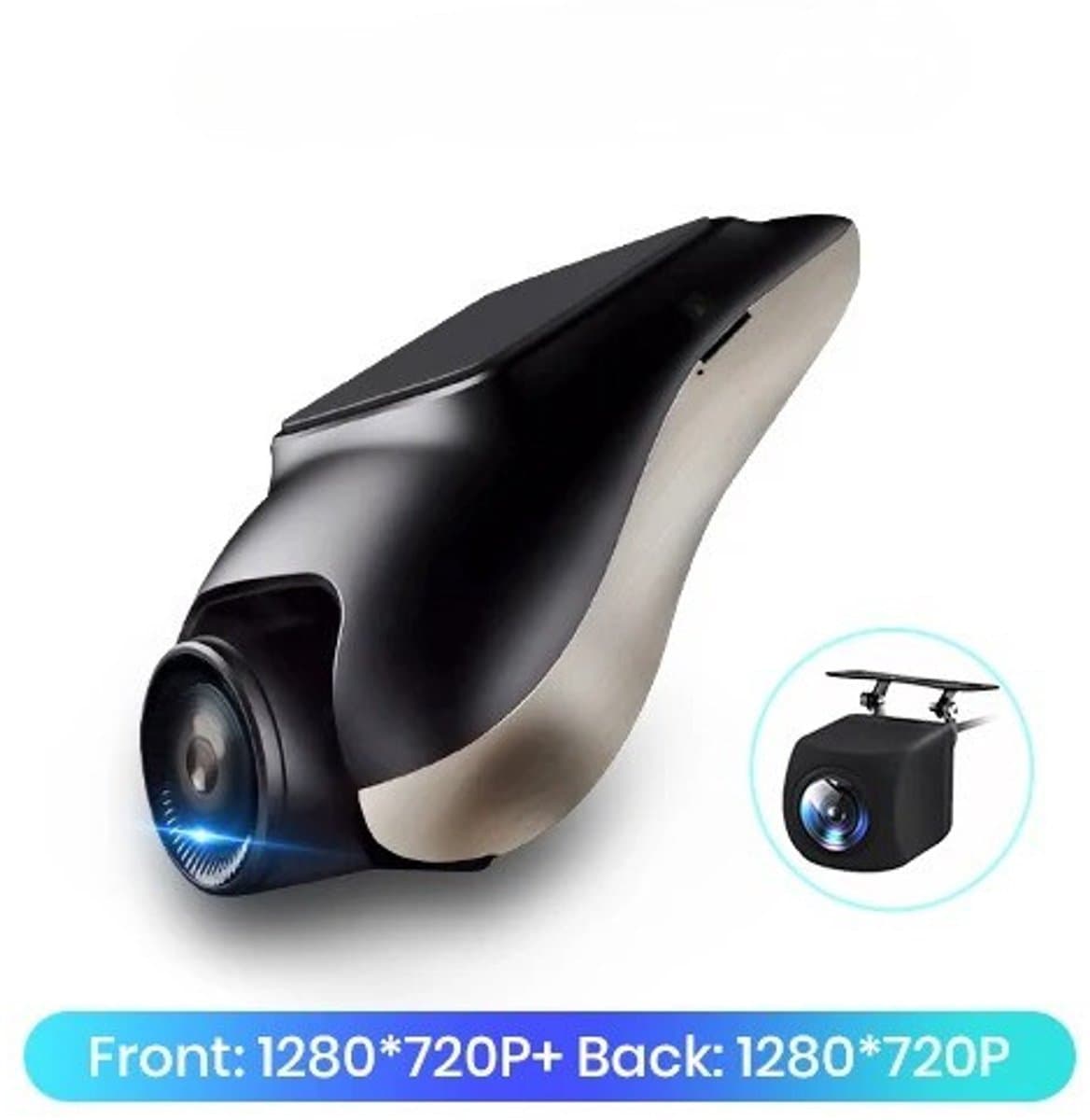 Mosh Stories Dashcam Voor en Achter – Dual Auto Camera met HD Opname - Nachtzicht en Loop Recording - Compacte Auto DVR - 64 GB — afbeelding 1