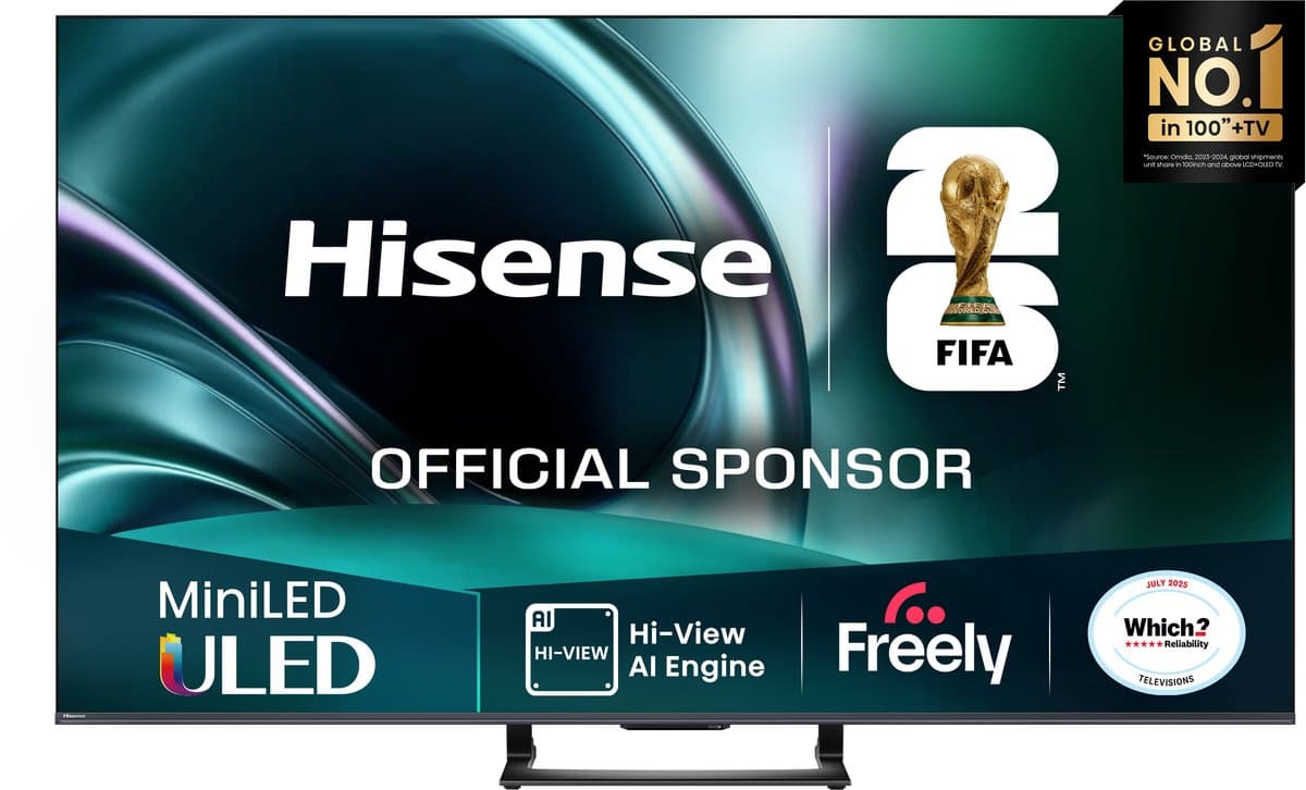 Hisense 55U7QTUK – 55 inch 4K Mini ULED Smart TV – Dolby Vision – Full Array Local Dimming — afbeelding 1