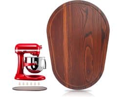 Mixer Schuifmat - Keukenapparaat Accessoire - Apparaat Verplaatsen - Gemaakt Van Puren Hout - 41 x 29 cm - Bruin