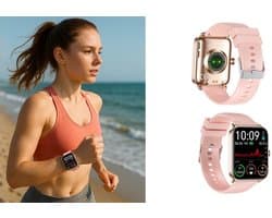 Parya Smartwatch Activity Tracker – Zwart – Hartslag, Bloeddruk, Stappenteller, Meldingen & IP67 – iOS & Android – 14 Dagen Standby