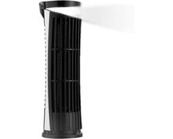 Torenventilator - Stille ventilator - Frisse lucht - Bladloos design - 27 cm hoog - Zwart