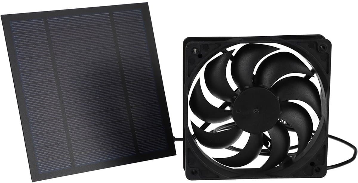 20W 12V Mini Zonneventilator, Geschikt voor Camping, Caravan, Jacht, Kas, Hondenhok & Kippenhok — afbeelding 1