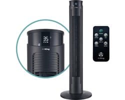 AirKing Torenventilator 94cm - Kolomventilator met Afstandsbediening - Ventilator staand met Timer - 3 Snelheidsstanden - Oscillatie & Dimbaar LED Scherm - Energiezuinig - Koelventilator voor Kamer - Zwart