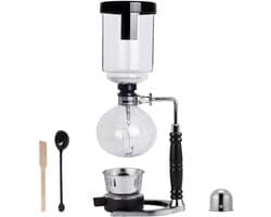 Dailygoods- Koffiezetapparaat vacuüm - Hittebestendig Glas - 5 Kopjes - 600 ml - Roestvrij Staal - Inclusief Filterpatroon - Vacuümkoffiemaker