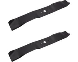 Grasmaaiermessen - Maaimes set - Gazononderhoud - Met 6 sterren boring - 2 x 54 cm - Metaal