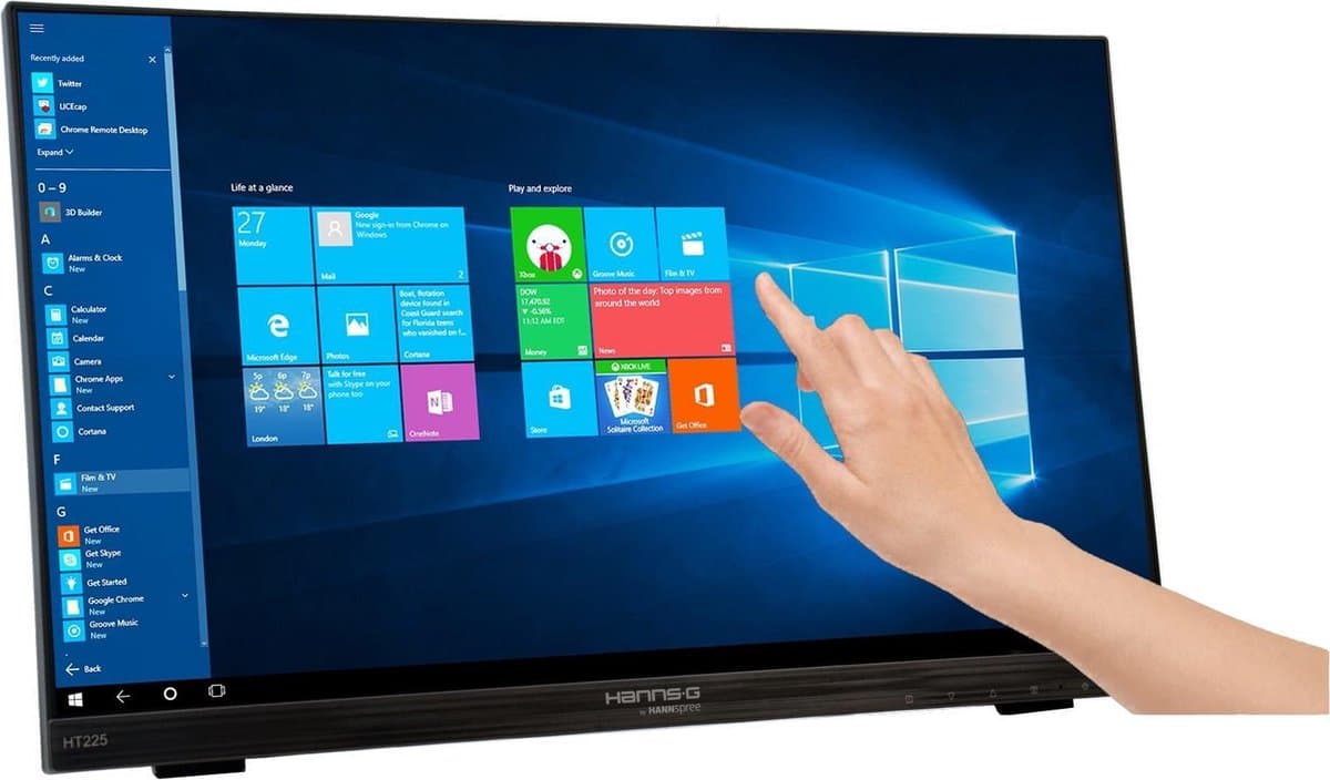 Hannspree HT225HPB - Full HD Monitor met touch screen — afbeelding 1