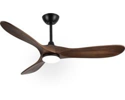 Goedewaere Plafondventilator Nordic Wood - Lamp - Afstandsbediening - Stil - Timer - 106cm
