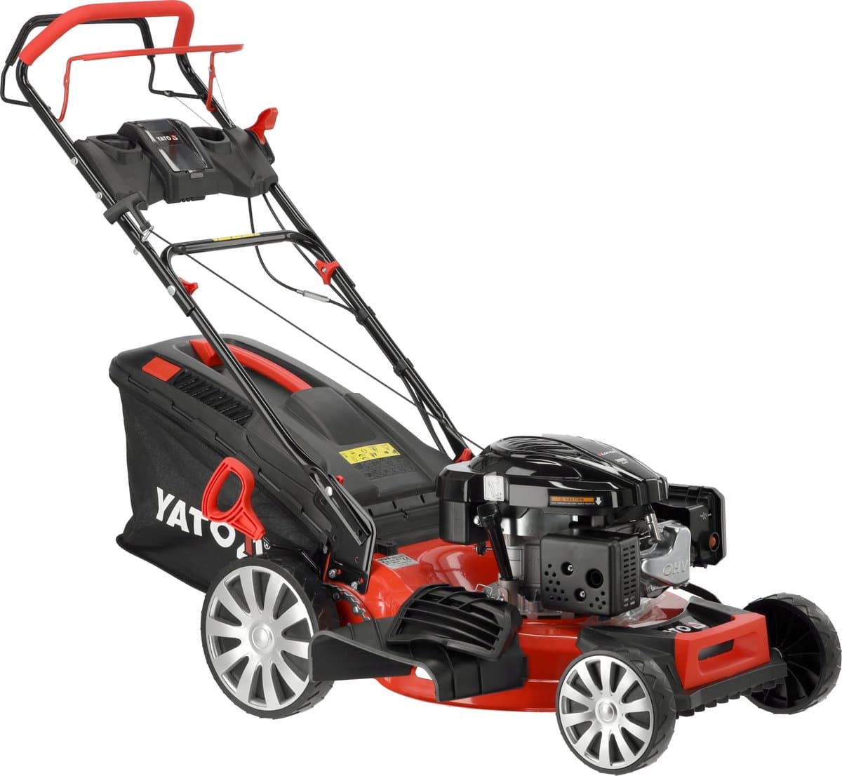 Zelfrijdende Benzine Grasmaaier - Loncin 196cc / 3.5 kW - Maaibreedte 53 cm - 4-in-1 - Opvangbak 62L - Met Snelheidsregeling — afbeelding 1