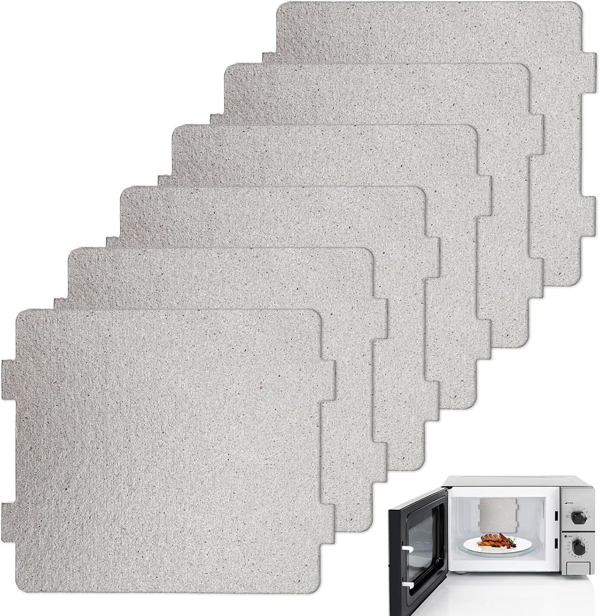 Pack of 6 Universal Microwave Plates, Microwave Replacement Microwave Discs Microwave Disc Cut-To Size, Microwave Oven - ShopVlot — afbeelding 1