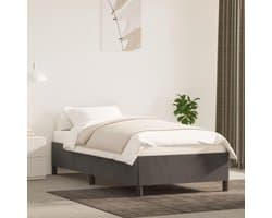 Bedframe, donkergrijs, 90 x 190 cm, fluwelen familiebed, bedframe voor slaapkamer, hotel, logeerkamer