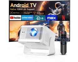 Magcubic® HY350MAX Mini Beamer 8K-1080P Full HD Smart Projector-600ANSI Lumen-Draagbare Beamer voor Film & Gaming-Thuisbioscoop–180° Draaibaar-Automatische focus-Geïntegreerde Google Play&6000+ Apps–Android 14-WiFi 6&Bluetooth 5.4