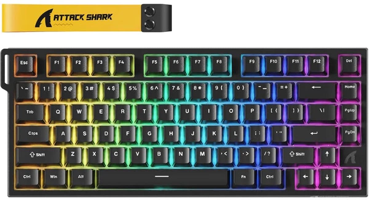 Attack Shark R82 HE - Gaming Toetsenbord - Qwerty - ANSI - 8K Polling - Zwart — afbeelding 1