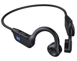 Bluetooth 6.0-hoofdtelefoon met beengeleiding, open ontwerp, zweet- en waterbestendig, stereogeluid in hoge definitie, 10 uur batterijduur, lichtgewicht en draagbaar.