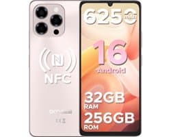 DOOGEE Note58 Pro 4G - Smartphone - Mobiele Telefoon - 32 GB RAM + 256 GB ROM - Android 16 - 6250 mAh - 6,75" HD + 90 Hz - AI Camera 16 MP- Octa Core - Dual SIM- NFC - Goud