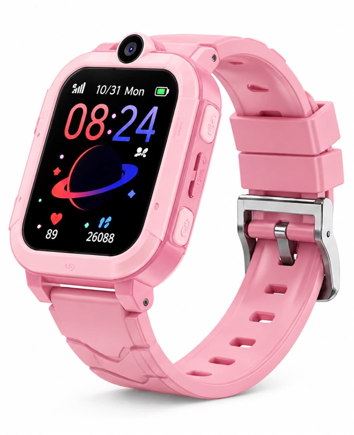 HOXO 4G Kinder Smartwatch Roze | GPS Horloge met SOS Noodknop | Bellen en Videobellen | Inclusief Camera | IP67 Waterdicht | SeTracker2 App | 1.83 Inch Touchscreen — afbeelding 1