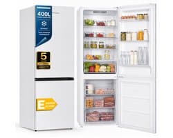 Heinner HCNF-HM400INVE++ Koel-vriescombinatie – 400 L – No Frost – MaxStorage – Dual Inverter Technologie – Elektronische Bediening – Super Freeze – Open-deur Alarm – LED-verlichting – Wit – 5 Jaar Garantie