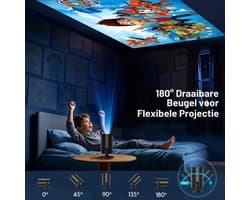 Mini Beamer Draagbaar - 1280 x 720 Resolutie - LED Technologie - WiFi 6 En Bluetooth 5.4 - Voor Gaming Onderwijs Thuisbioscoop Zakelijk