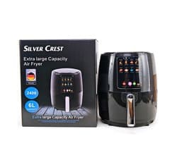 Heteluchtfriteuse 6L 2400W – Digitale Airfryer met Touchscreen en Antiaanbaklaag – Air Fryer met Grote Capaciteit – Zwart