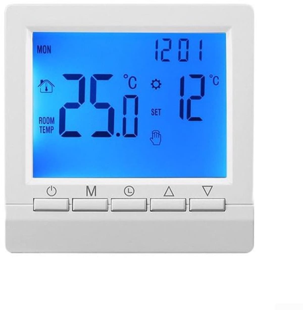 Programmeerbare Digitale Huis Thermostaat, Slimme Temperatuurregelaar, Gas Boiler Thermostaat, Wandgemonteerde LCD Verwarming Thermostaat — afbeelding 1
