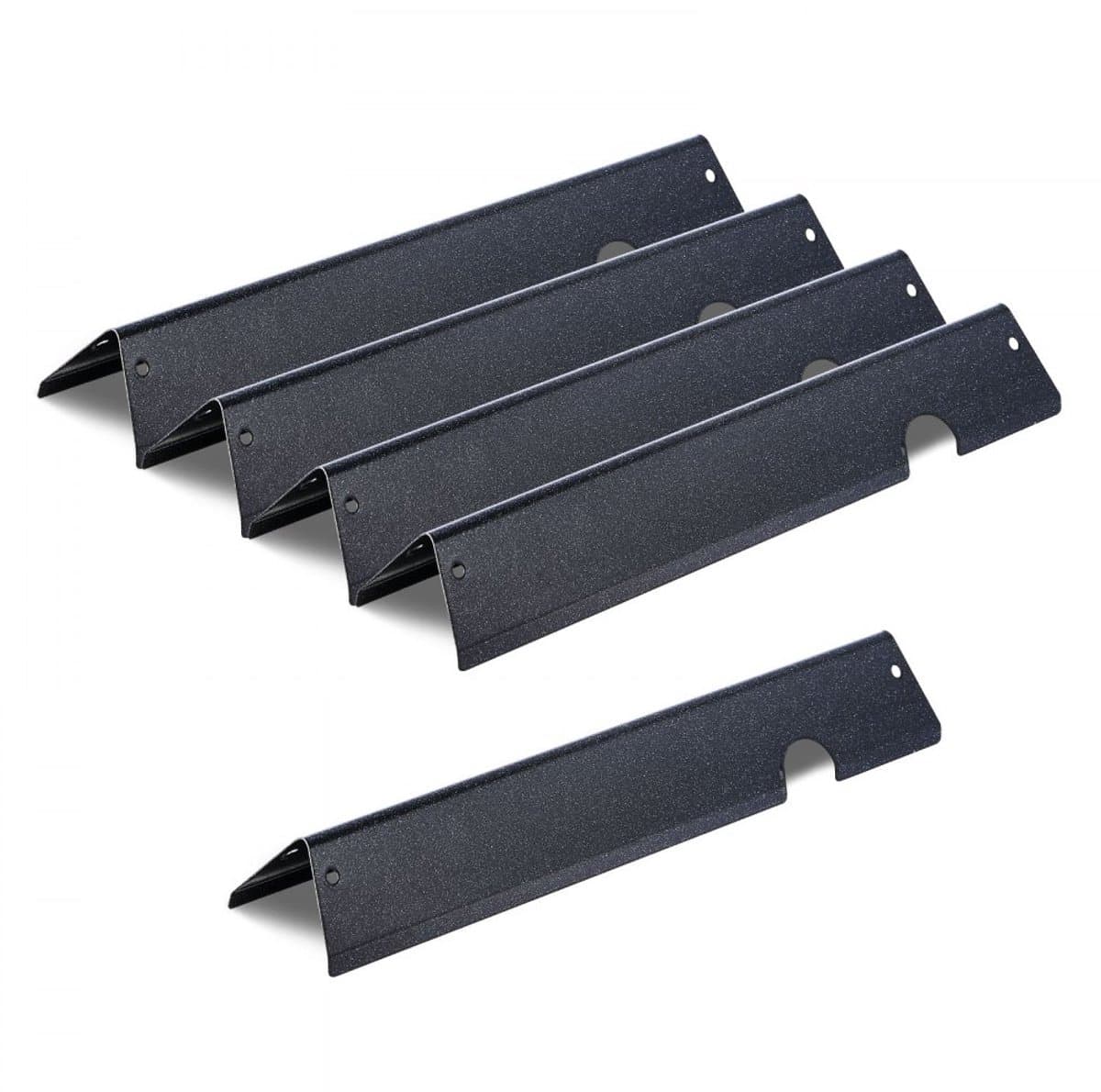 Vlamverdeler Flavorizer Bars - Set van 5 - Geëmailleerd Staal - Voor 3-brander gasbarbecue 300-serie - Gelijke Warmteverdeling - Beschermt Branders - Zwart — afbeelding 1