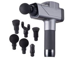 Massagepistool - Spiermassageapparaat - 8 Snelheidsniveaus - 6 Massagekoppen - 2500 mAh Oplaadbare Accu - Pijnverlichting & Spierontspanning - Voor Sporters