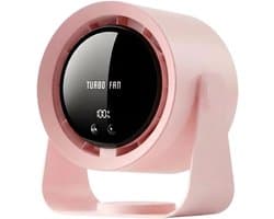 Tafelventilator - Mini Ventilator - Tafelventilator Oplaadbaar - Handventilator - Usb-Bureauventilator - 5 Instelbare Snelheden - 90° Kantelbaar - Voor Slaapkamer, Kantoor, Studentenkamer, Keuken