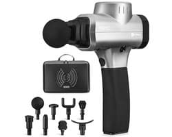 Massagepistool met 8 massagehoofden en 5 snelheidsinstellingen voor diepe weefselmassage