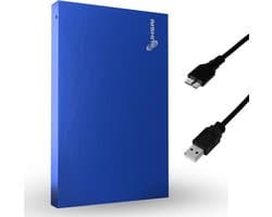 Draagbare Externe Harde Schijf 250GB USB 3.0 Opslag voor Laptop, PC, Mac en Gameconsole - Blauw