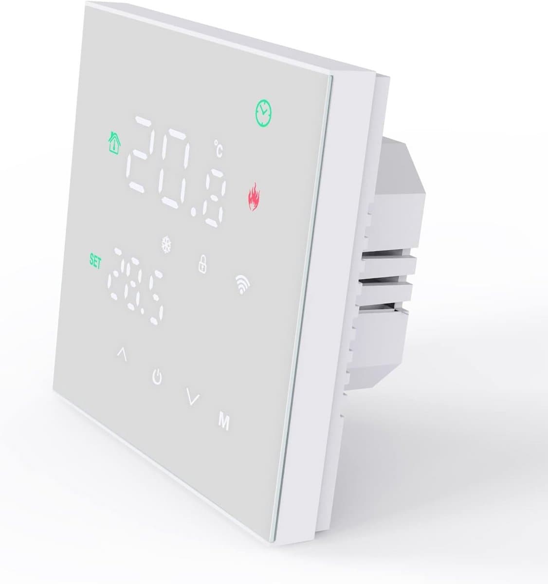 Slimme WiFi Thermostaat met Touchscreen voor Elektrische Verwarming en Gasboiler - Programmeerbaar & Energiebesparend — afbeelding 1