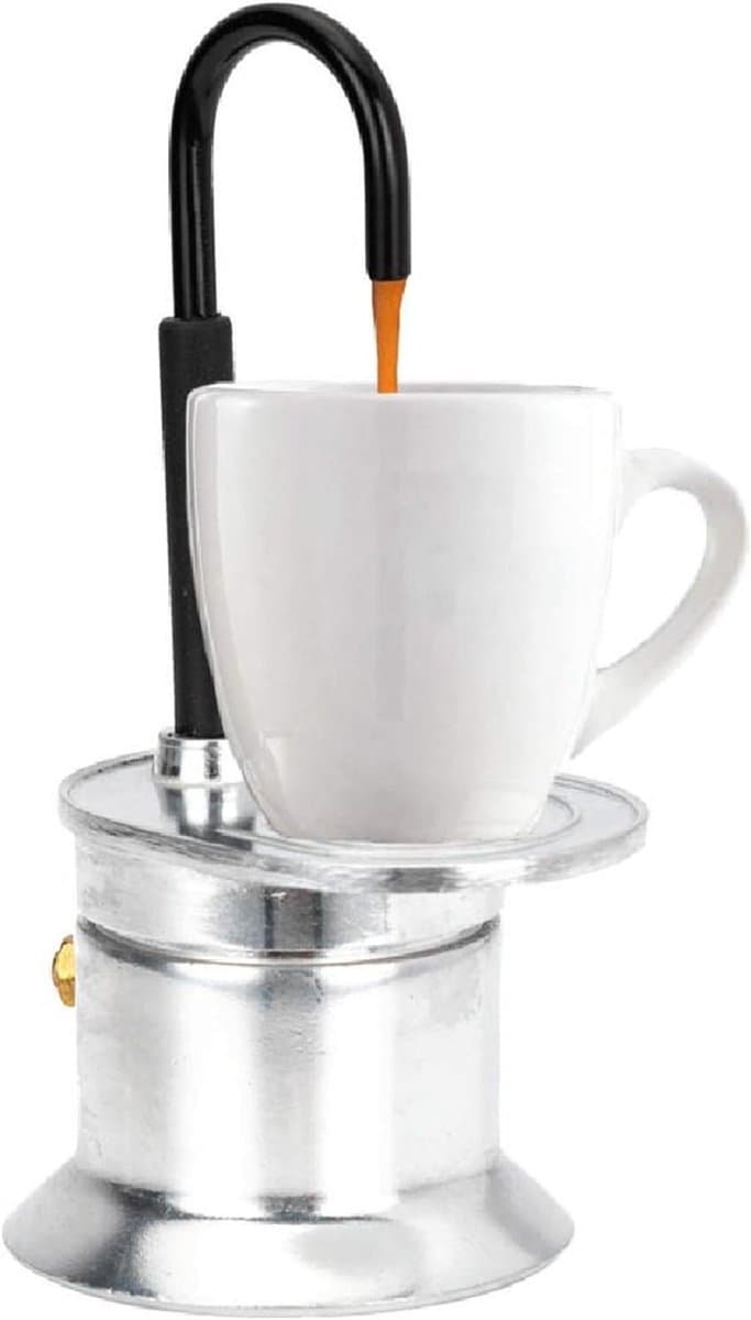 Mini Moka Pot 50 ml - Aluminium Koffiezetapparaat voor Thuis en Kamperen Met Enkele Uitloop — afbeelding 1