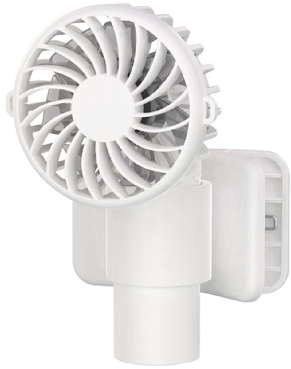 Nekventilator - Draagbare Ventilator - Nek Ventilator -Handventilator Mini Ventilator Ventilator met Clip - 3 Standen - Borstelloze Motor - 7 Bladen - Wit — afbeelding 1