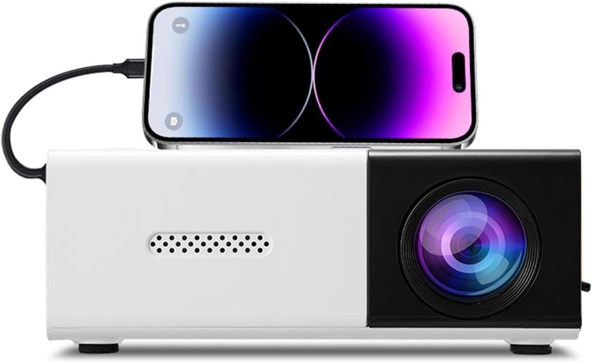 GELLDG Thuisbioscoop Beamer - Mini Projector - 1080P Draagbare Beamer - Compact 125x85x46mm - Meerdere Aansluitingen - Geschikt voor Thuisbioscoop en Filmavonden - Kunststof Behuizing — afbeelding 1